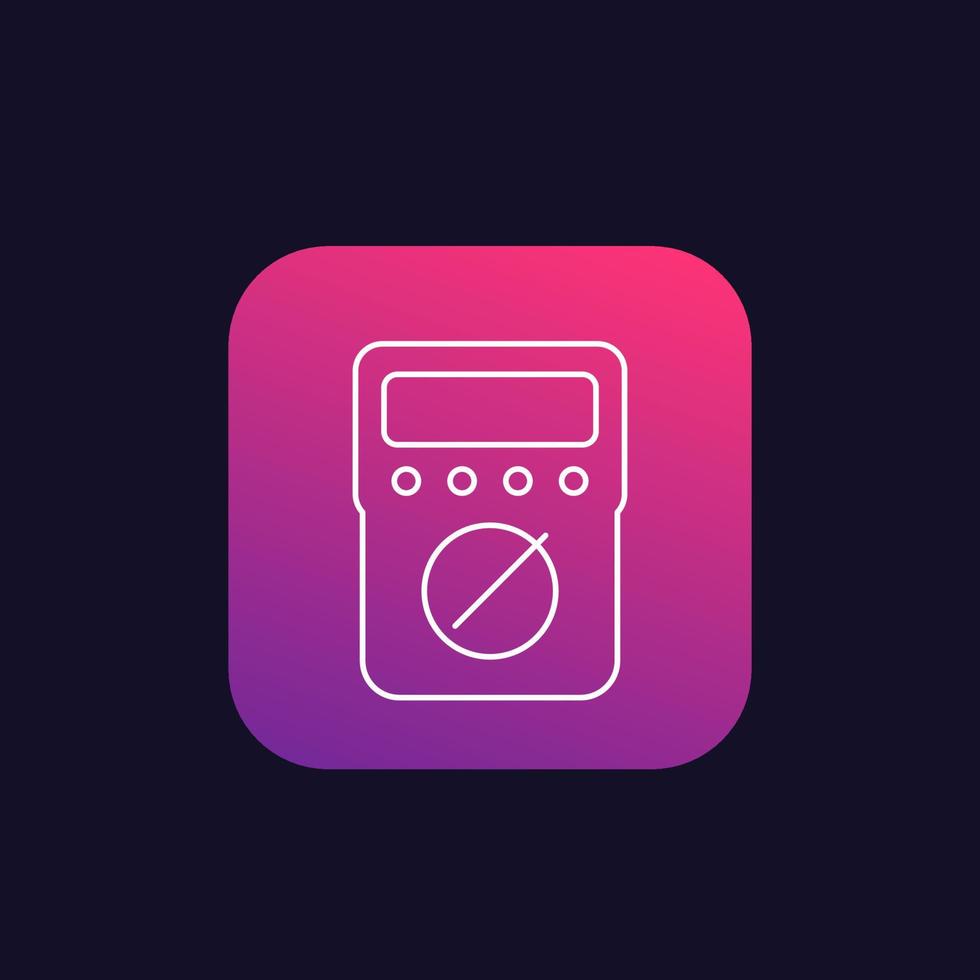 multimeter vector line icon