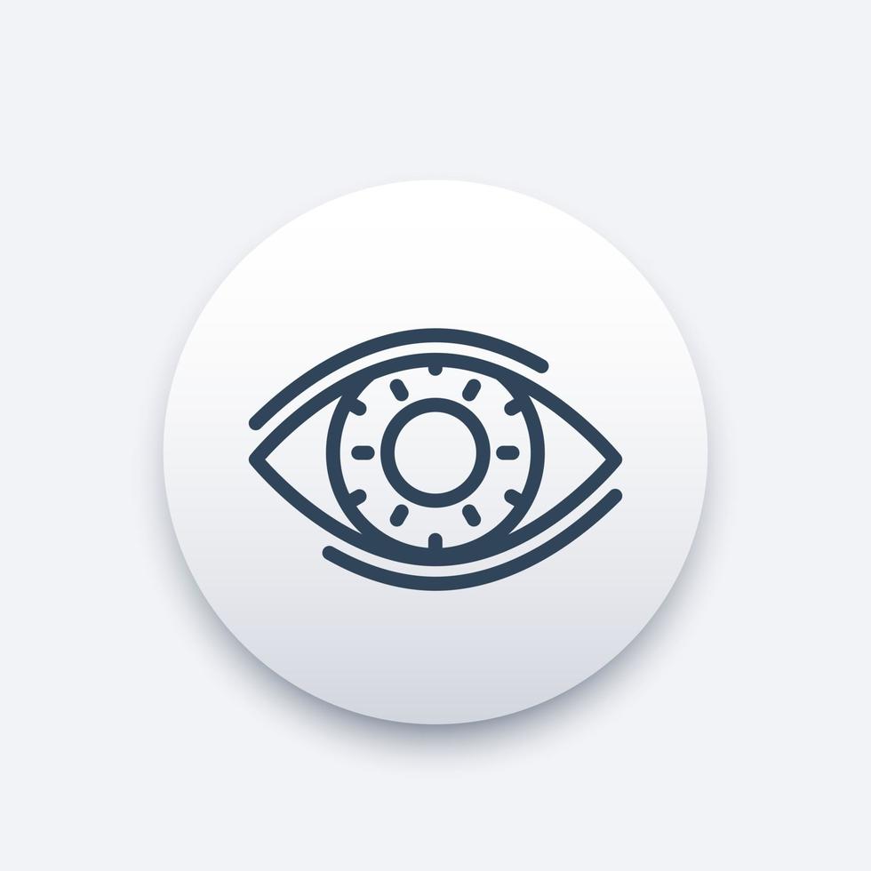 eye linear icon, logo element vector