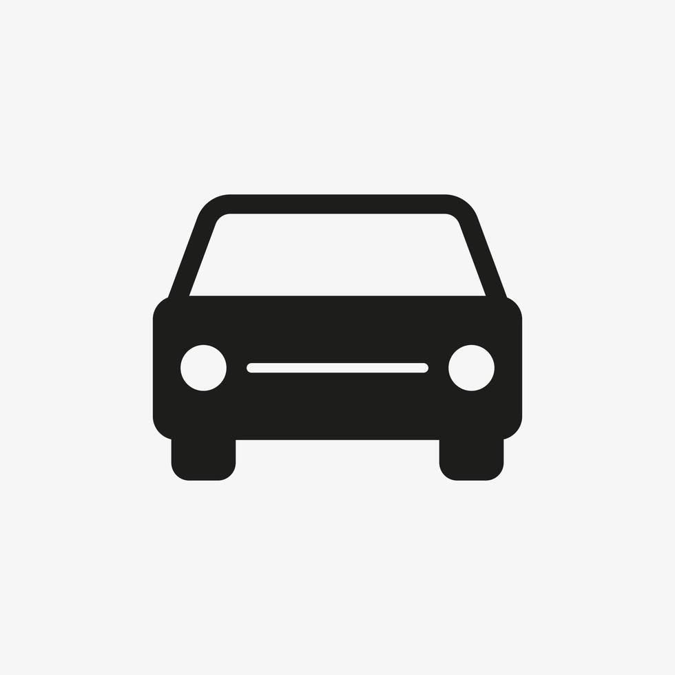 Vector car icon isolated on white background