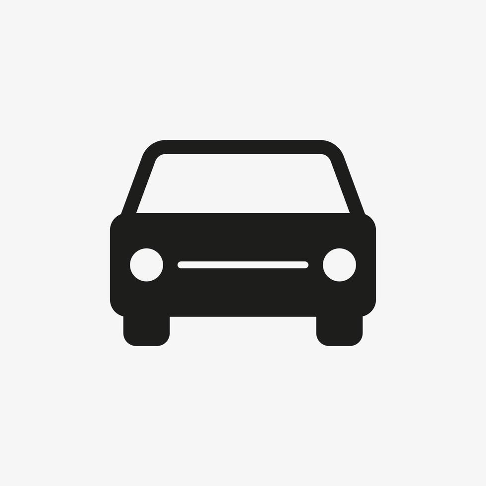 icono de coche vectorial aislado sobre fondo blanco vector