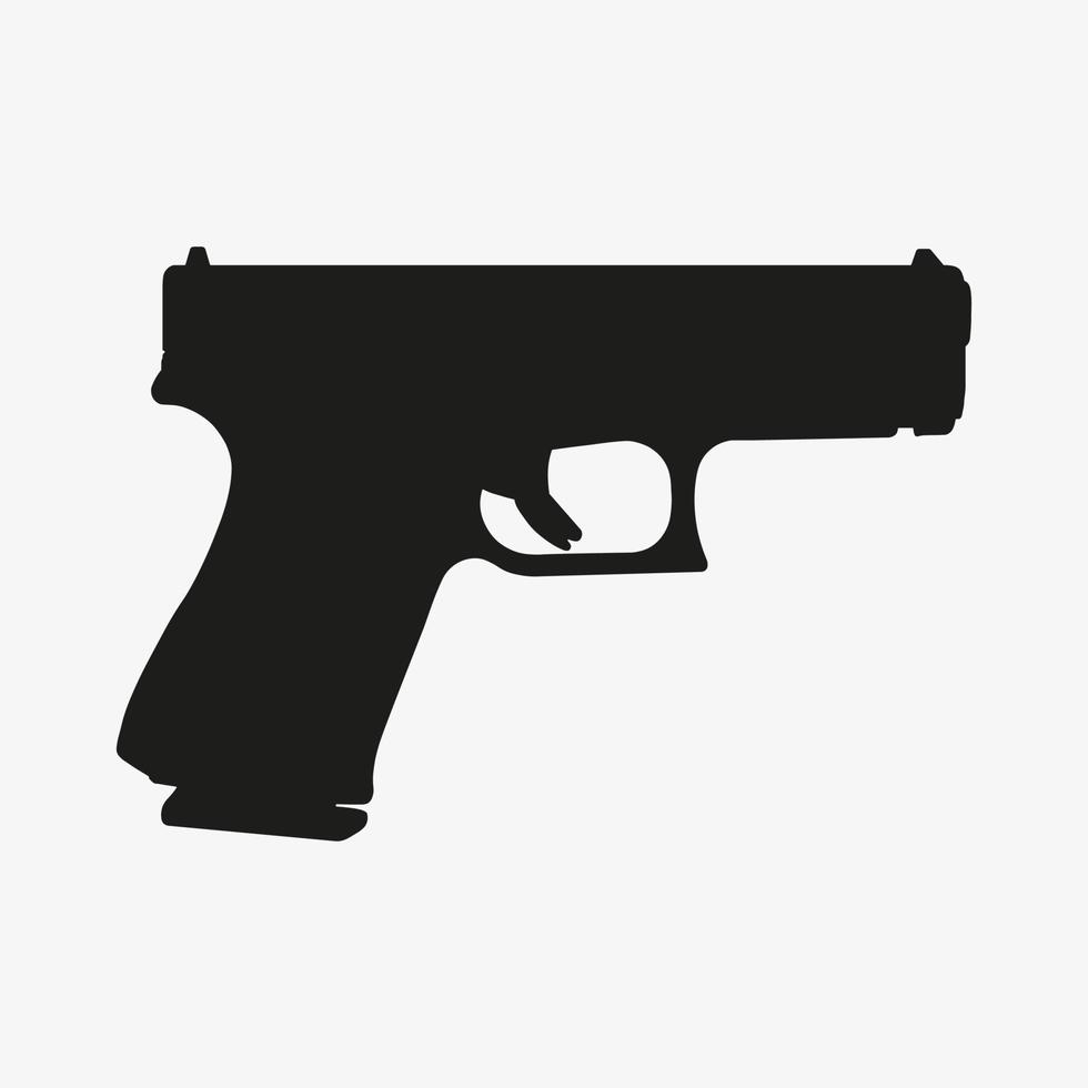 icono de pistola aislado sobre fondo blanco. ilustración de pistola símbolo de arma vector