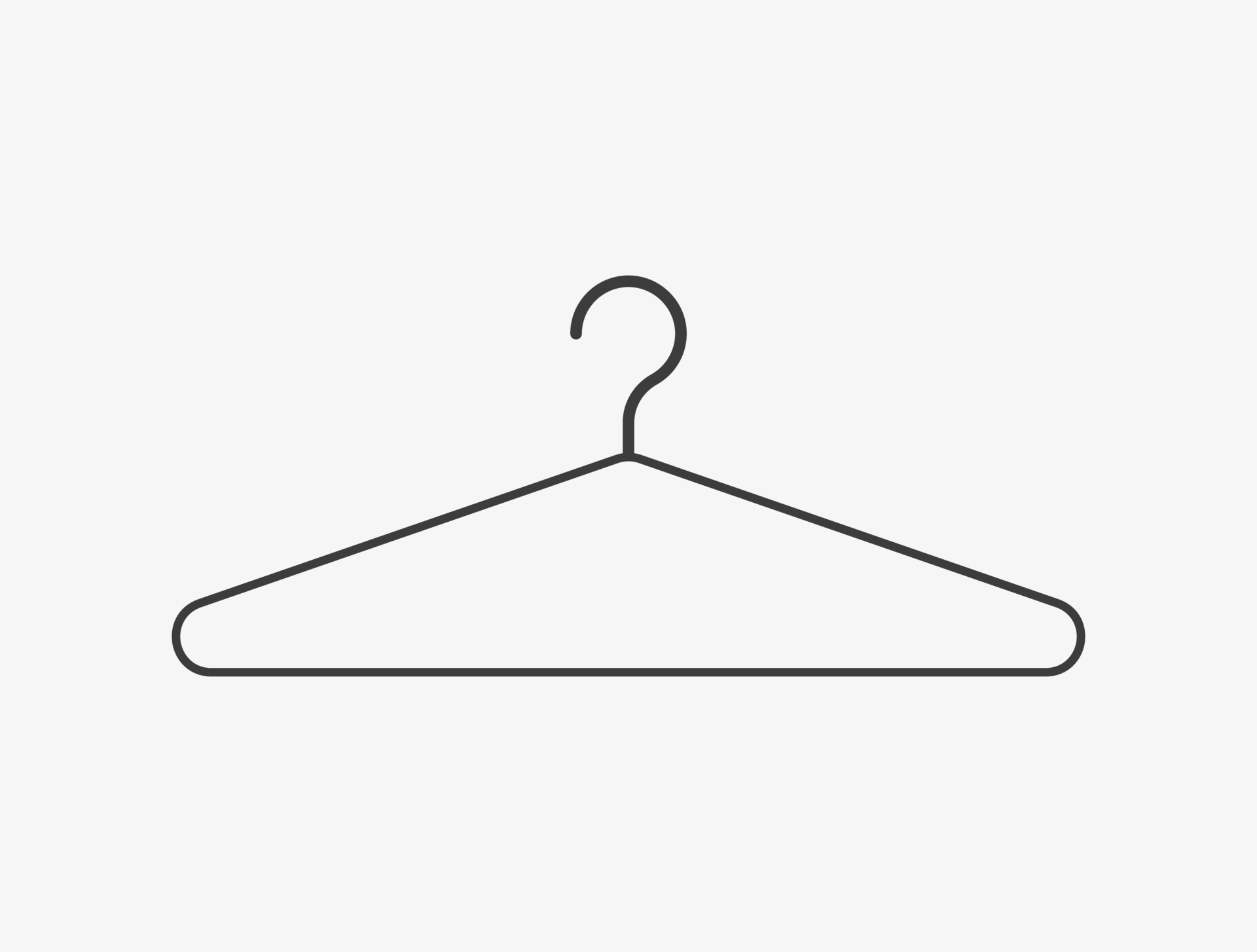 Hanger Icon Outline Vector Isolated On White Background Clothes Hanger 
