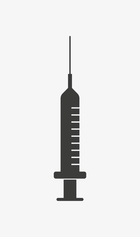 Injection vector icon isolated on white bakground