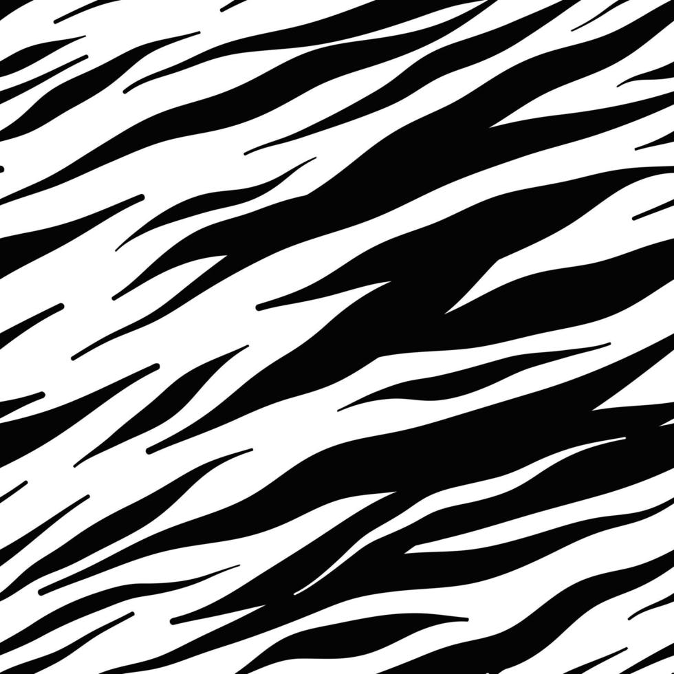 Wild Striped Animal Skin Seamless Pattern vector