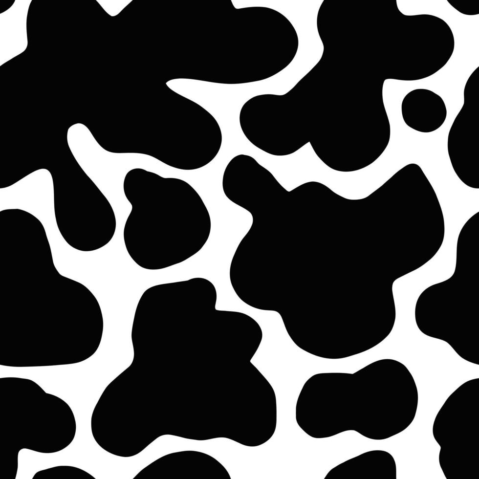 Dairy Cow Hide Skin Seamless Minimal Pattern vector