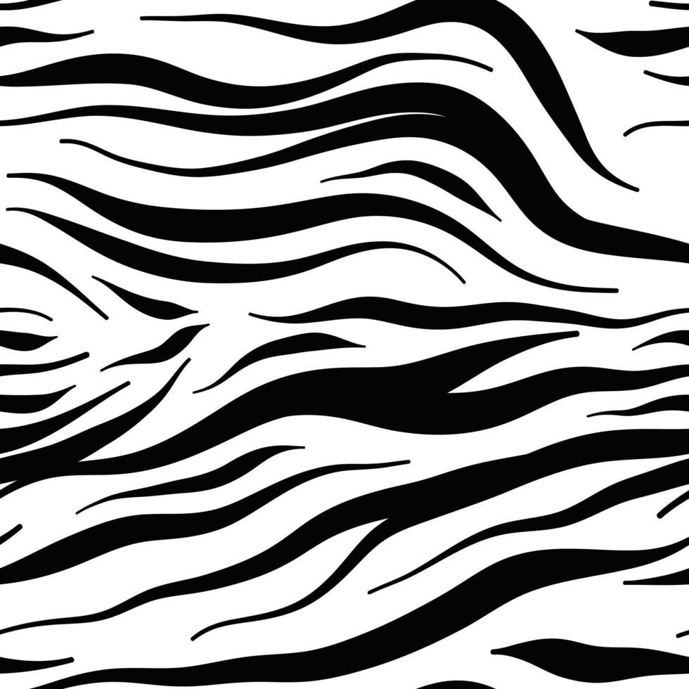 Wild Safari Animal Seamless Zebra Skin Pattern vector