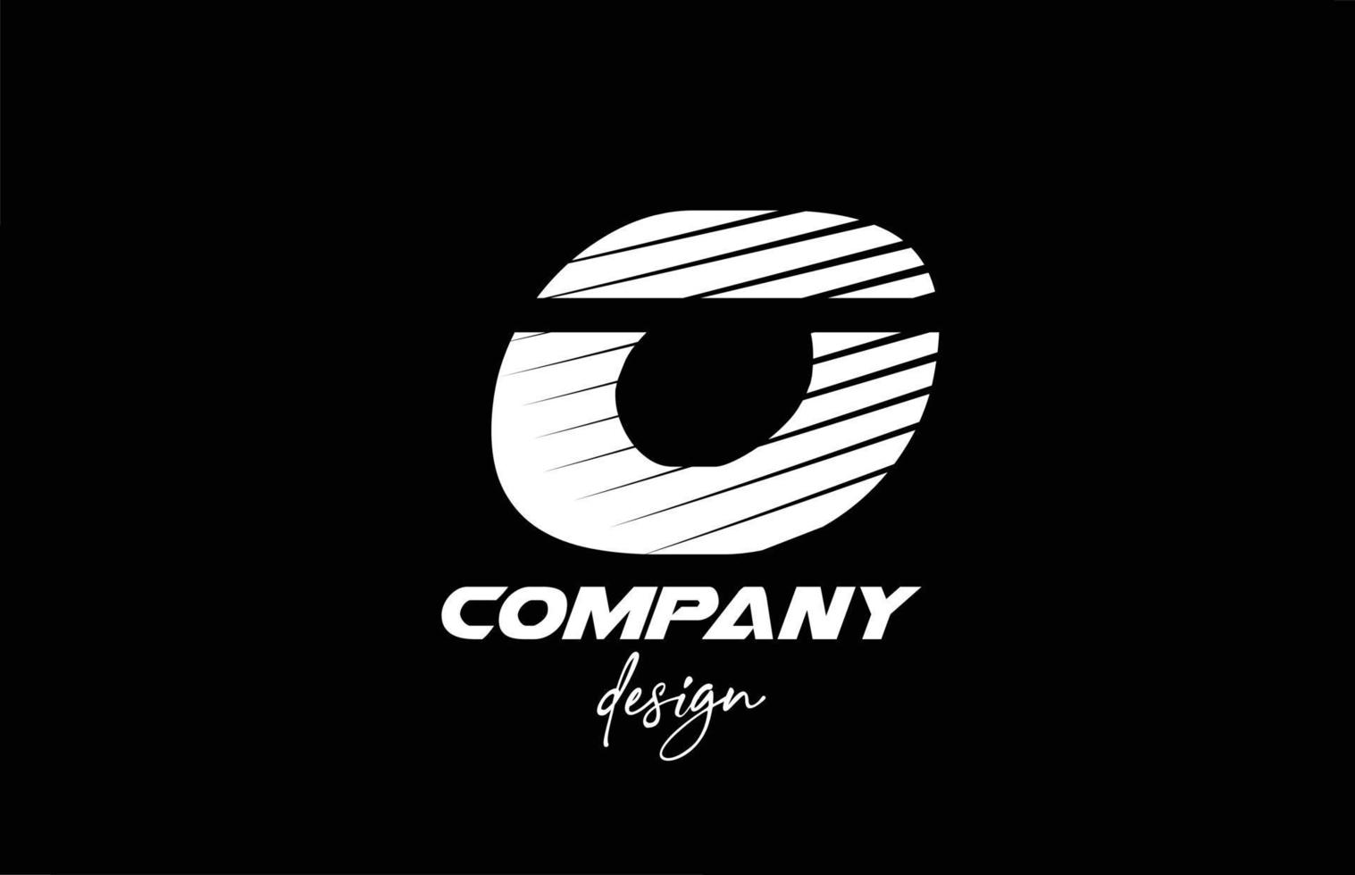 o diseño del logotipo del icono de la letra del alfabeto con color blanco y negro. plantilla creativa para empresas y negocios con estilo audaz en rodajas vector