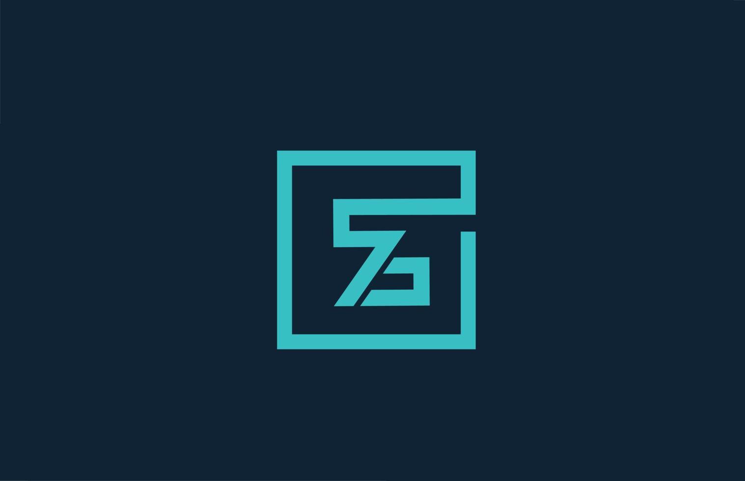 blue line Z alphabet letter logo icon design. Creative template for company and business vector