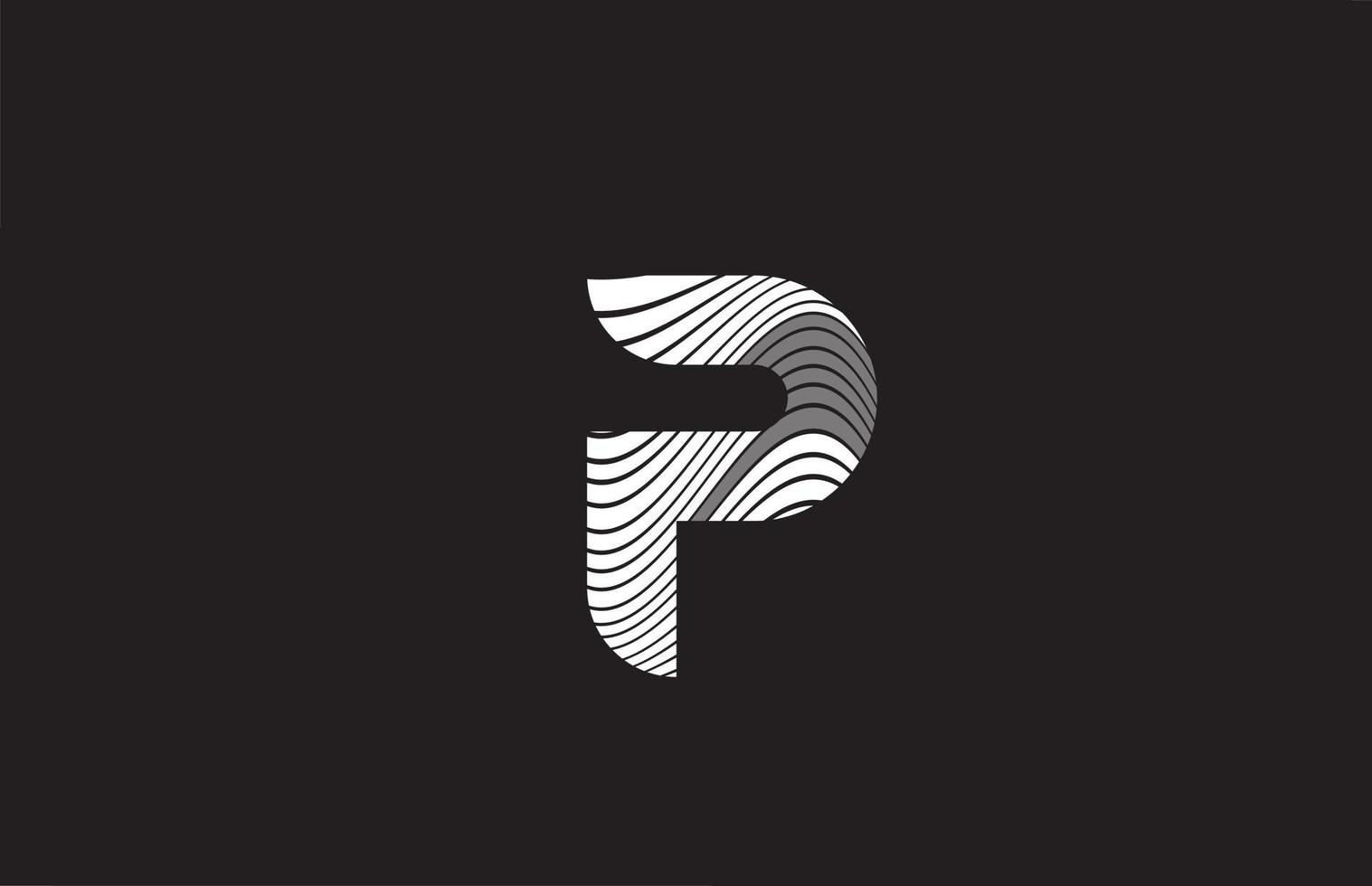 Black And White Lines P Alphabet Letter Icon Logo Design Creative Template For Business 5866130 Vector Art At Vecteezy