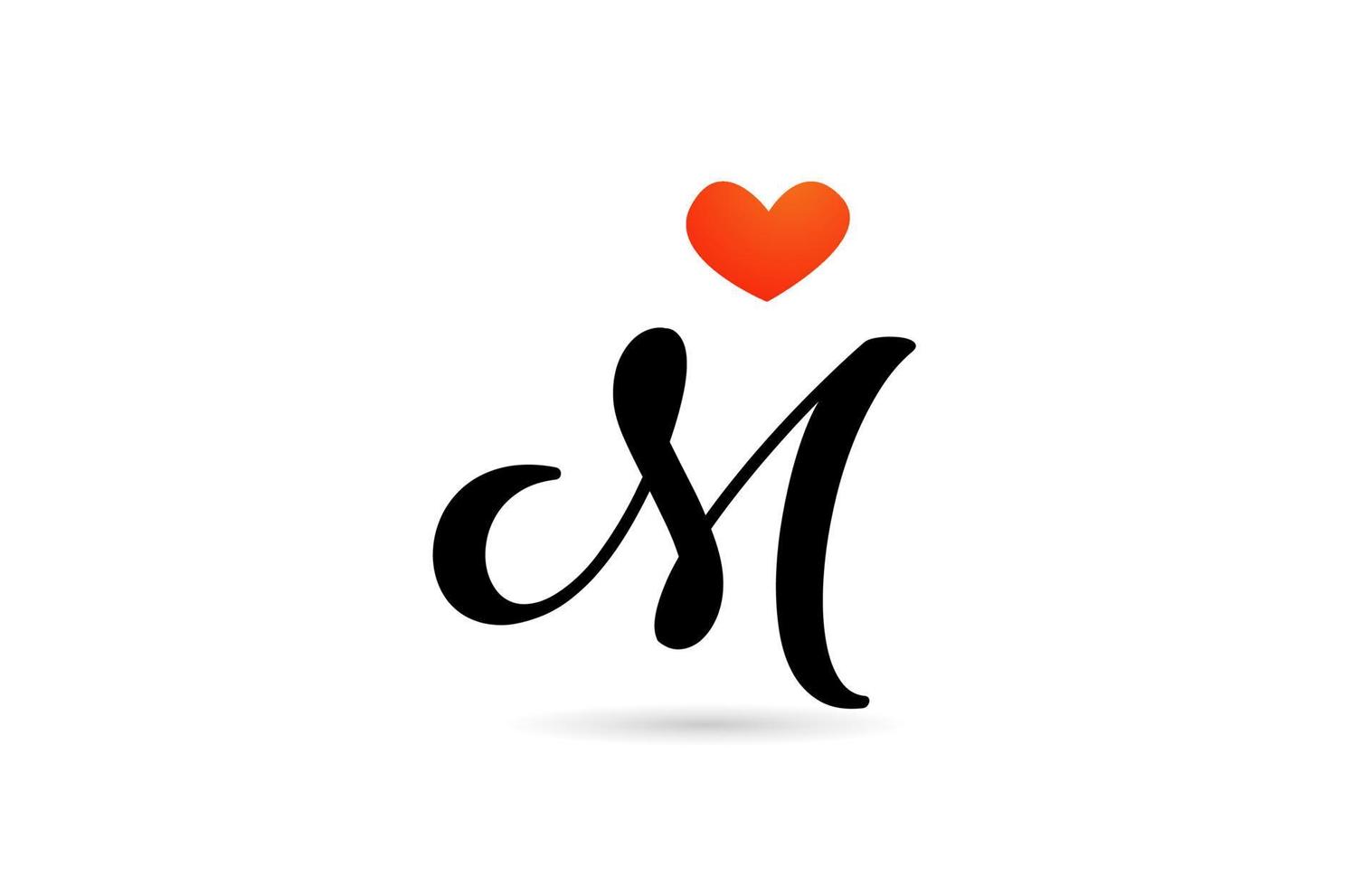 handwritten M alphabet letter icon logo design. Creative template ...