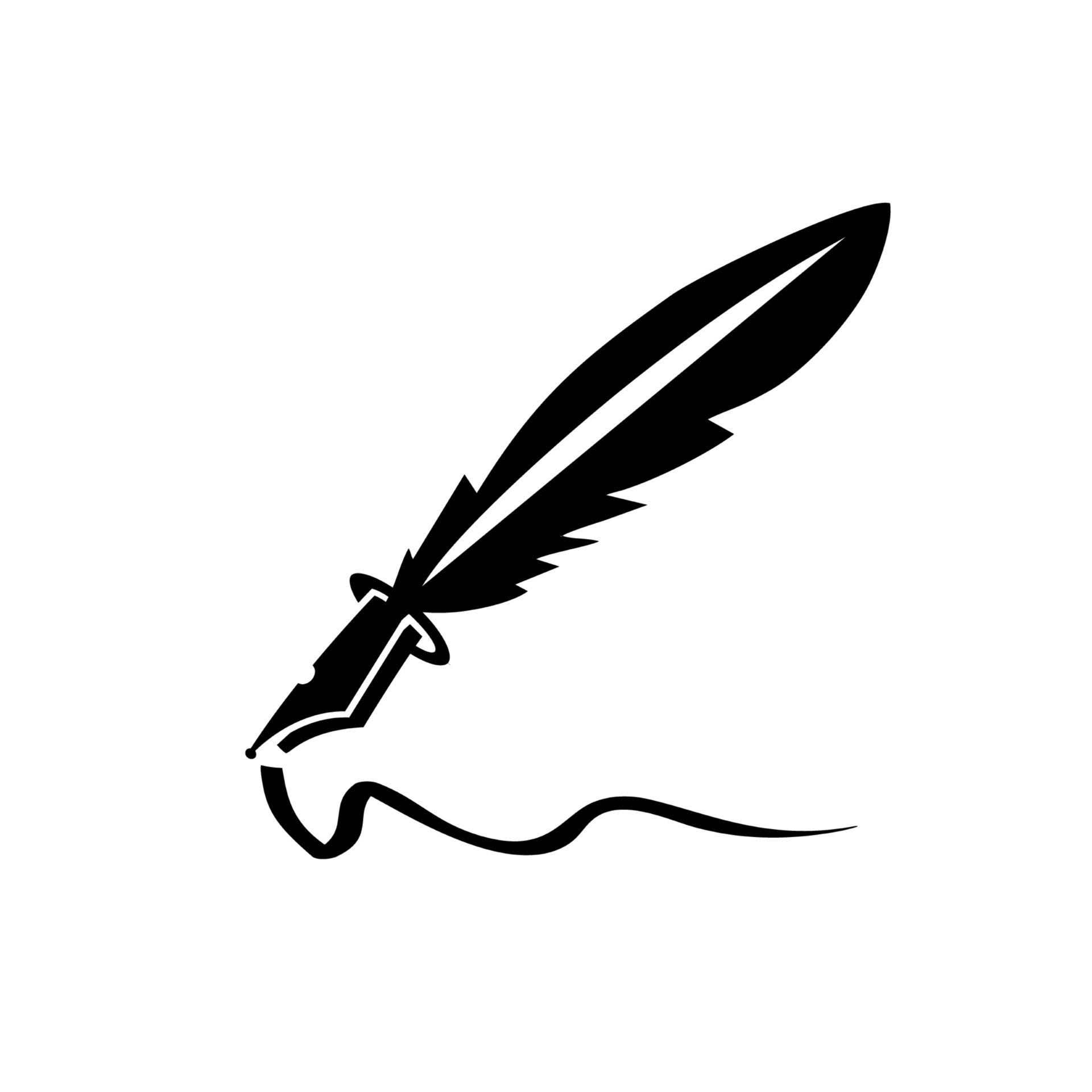 simple feather ink pen icon and vector logo 5866763 Vector Art at Vecteezy