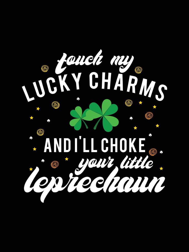 St. Patrick's Day typography colorful lettering T-shirt design vector