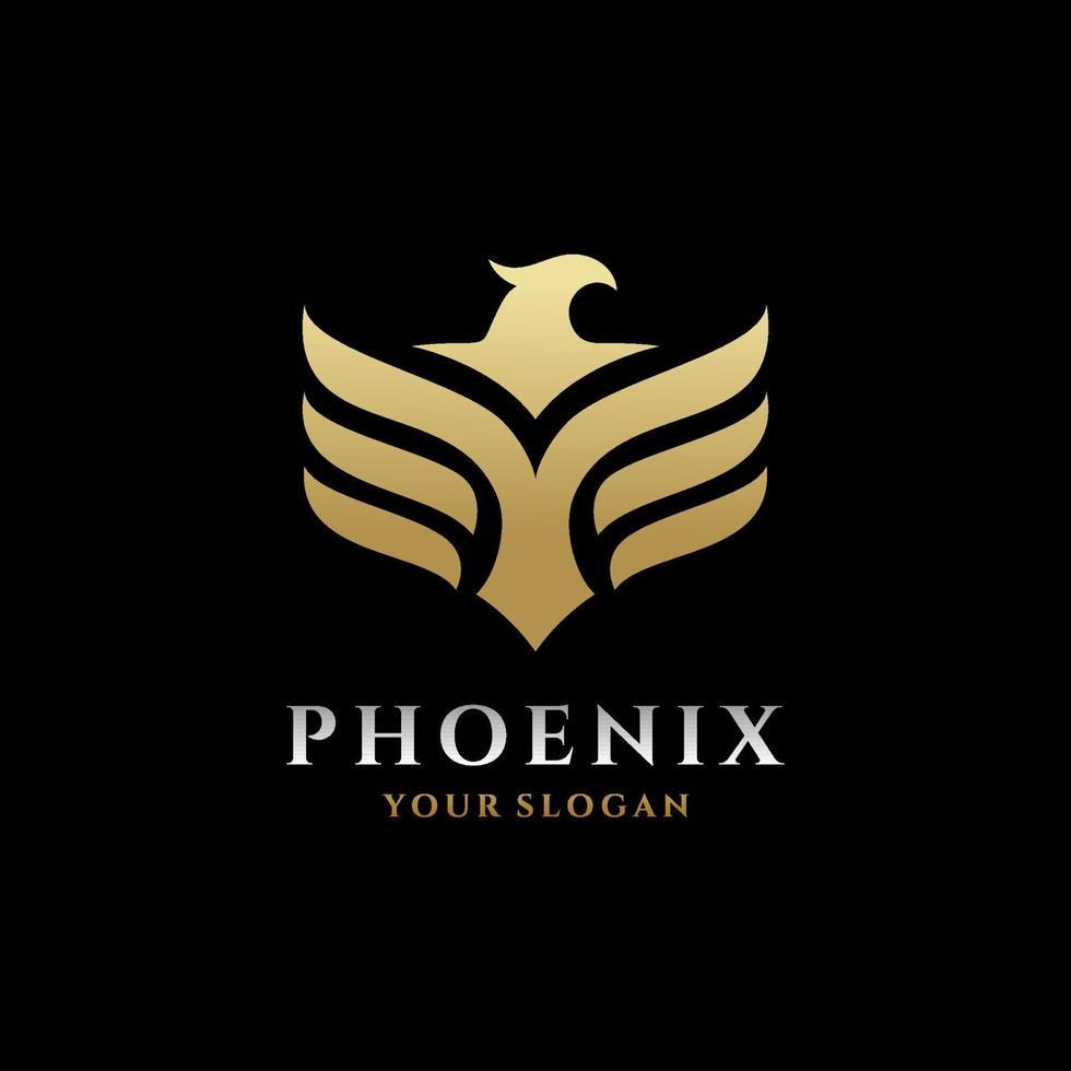 Phoenix logo, Eagle and bird logo template vector