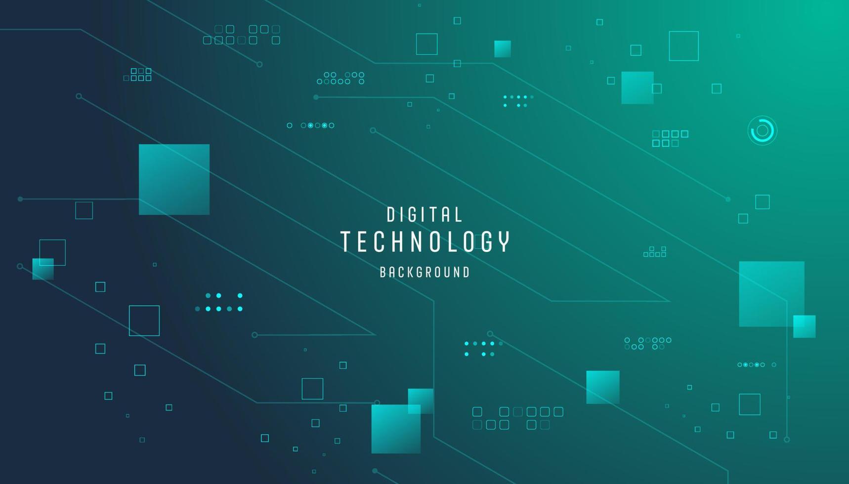 Technology connection digital data abstract background. Simple futuristic modern green background. vector