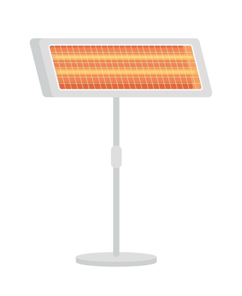 Heater lamp semi flat color vector object