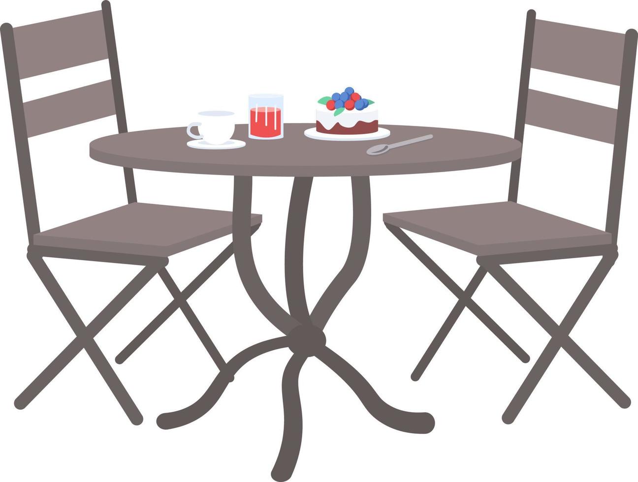 Outdoor furniture semi flat color vector object