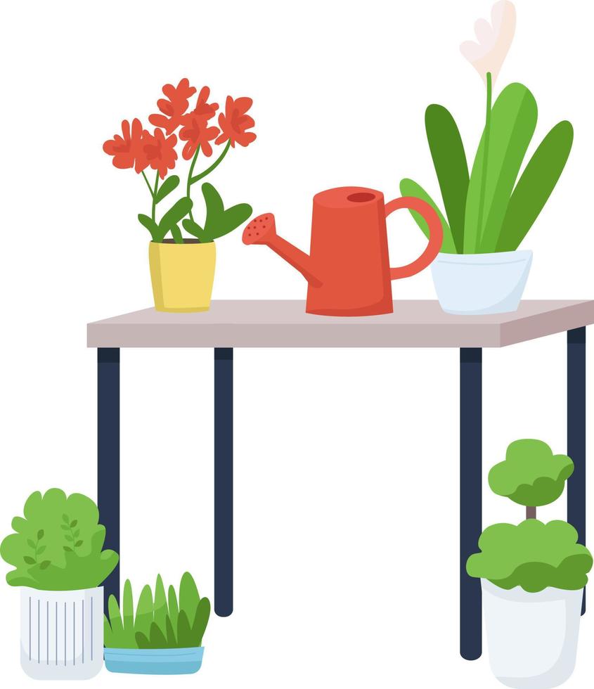 Home garden semi flat color vector object