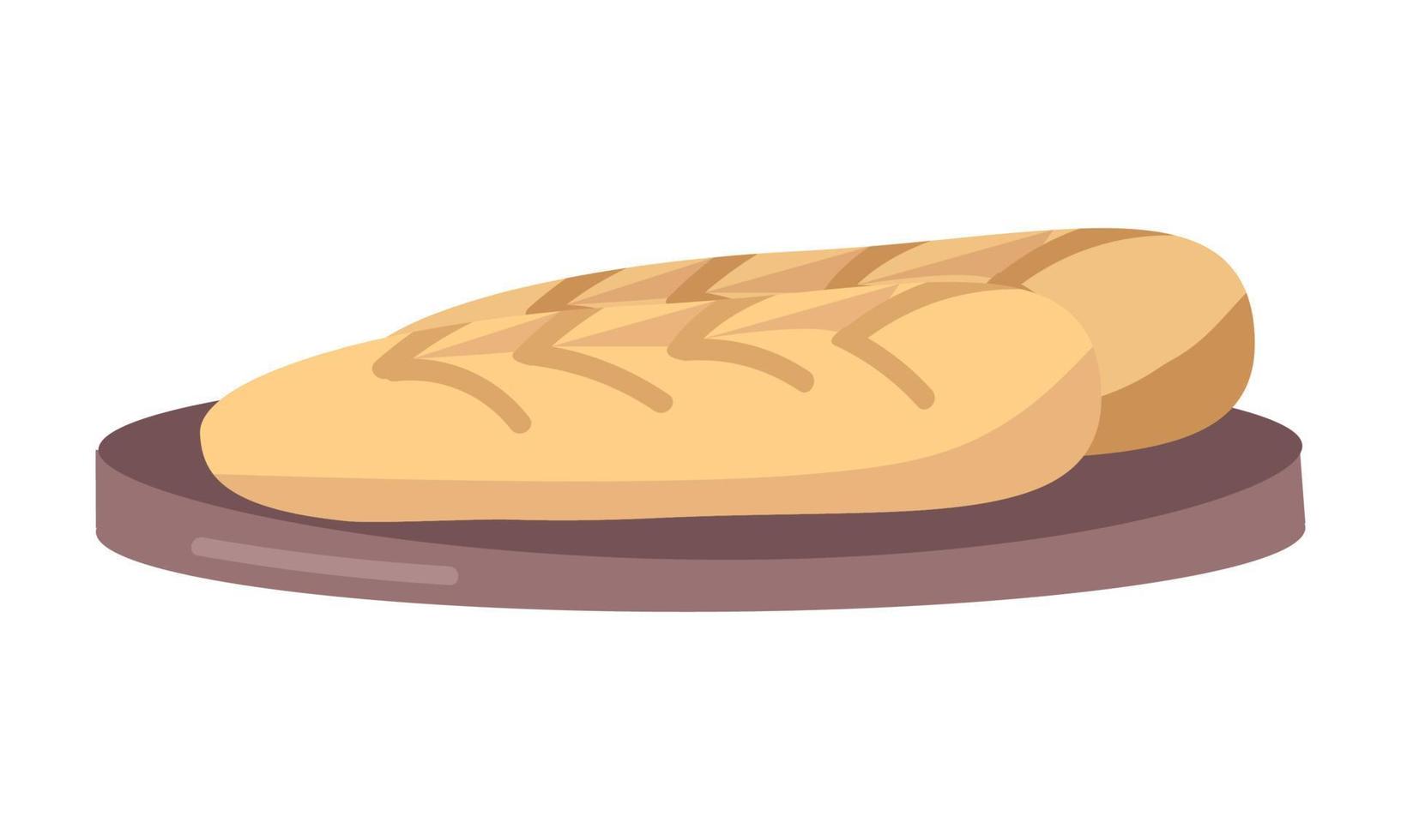 Bread semi flat color vector object