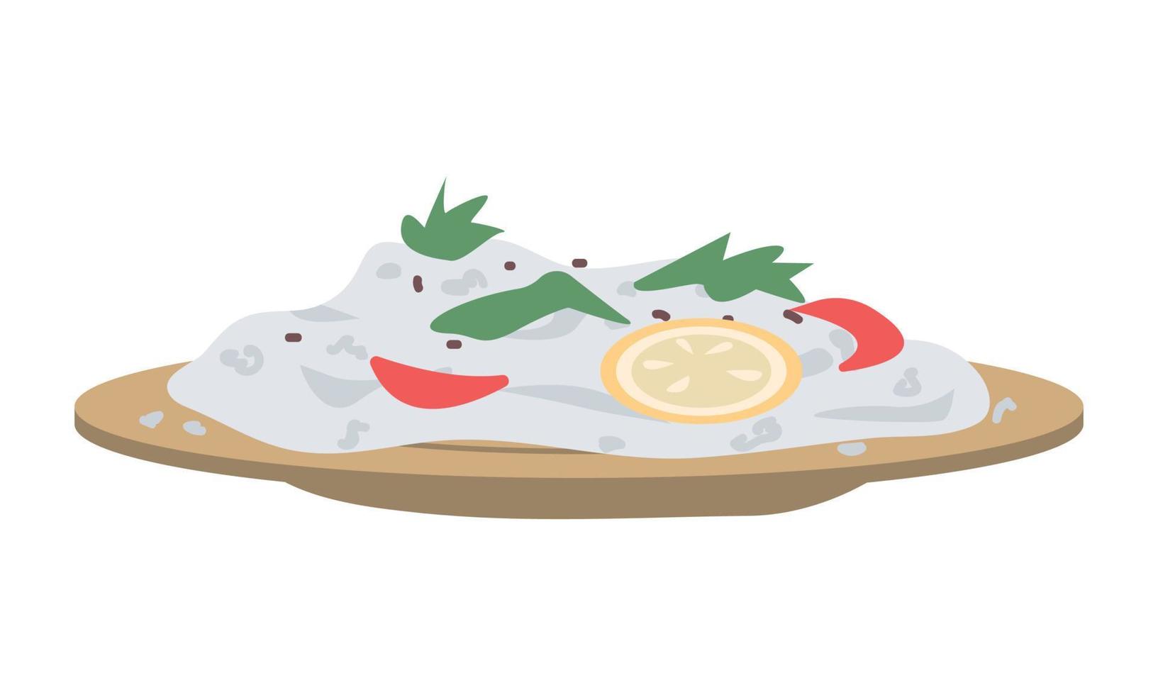 Traditional dish semi flat color vector object