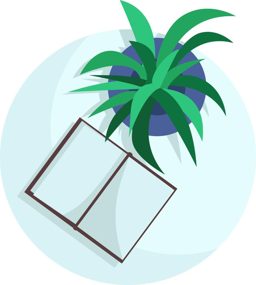 Table arrangement and composition semi flat color vector object