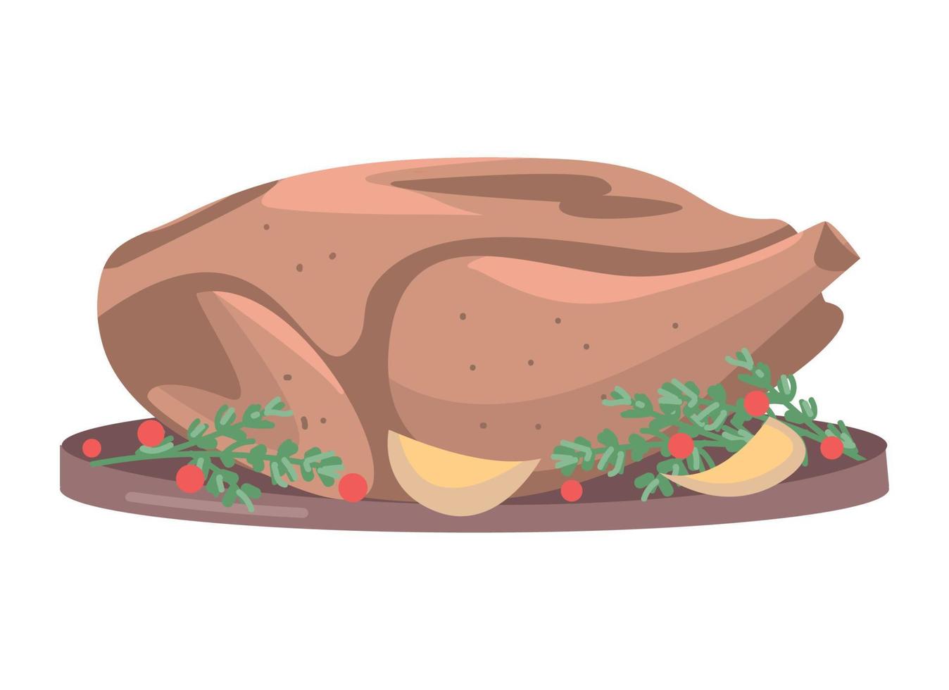 Traditional thanksgiving dish semi flat color vector object