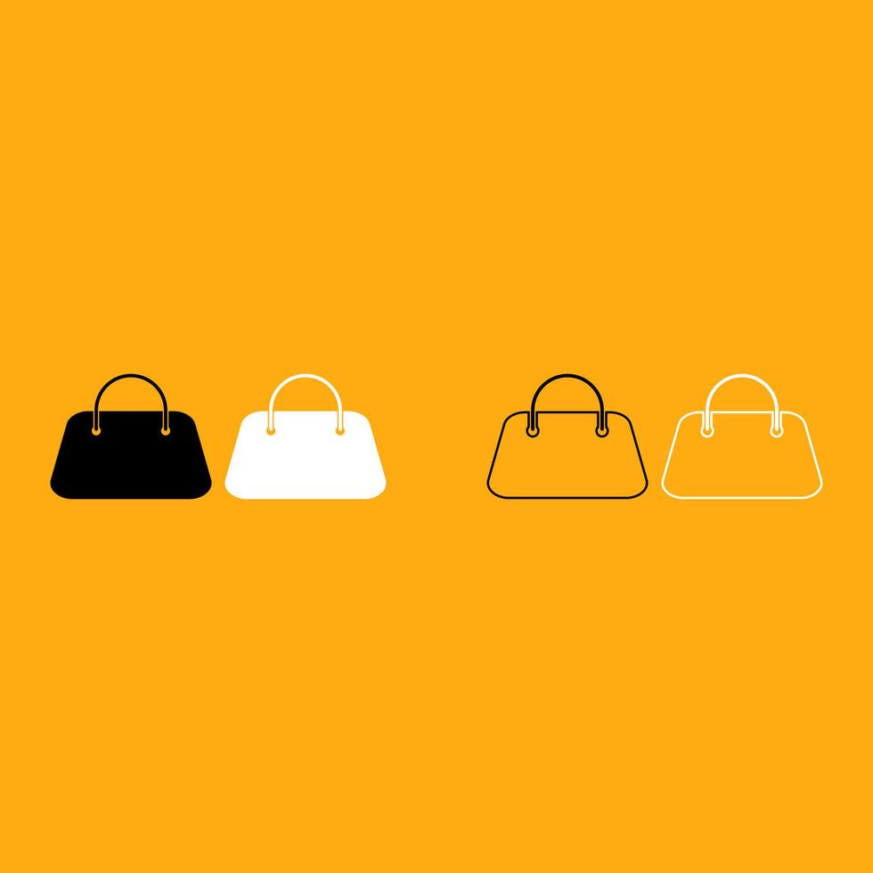 Woman bag it is white icon . vector