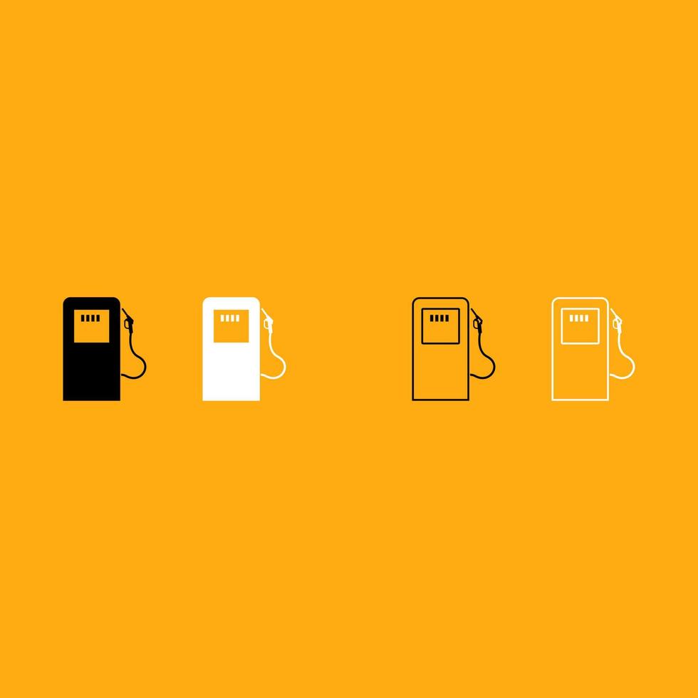 Gas station it is white icon . vector