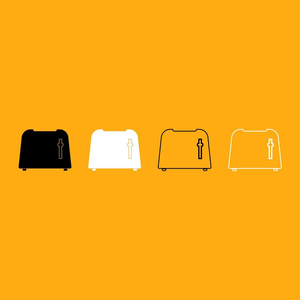 Toaster it is white icon . vector