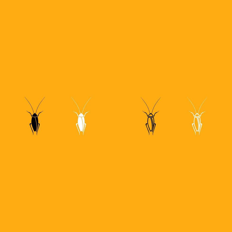 cucaracha es icono blanco. vector