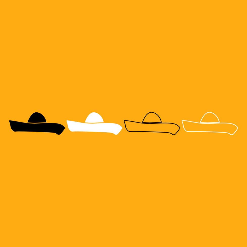 Sombrero it is white icon . vector