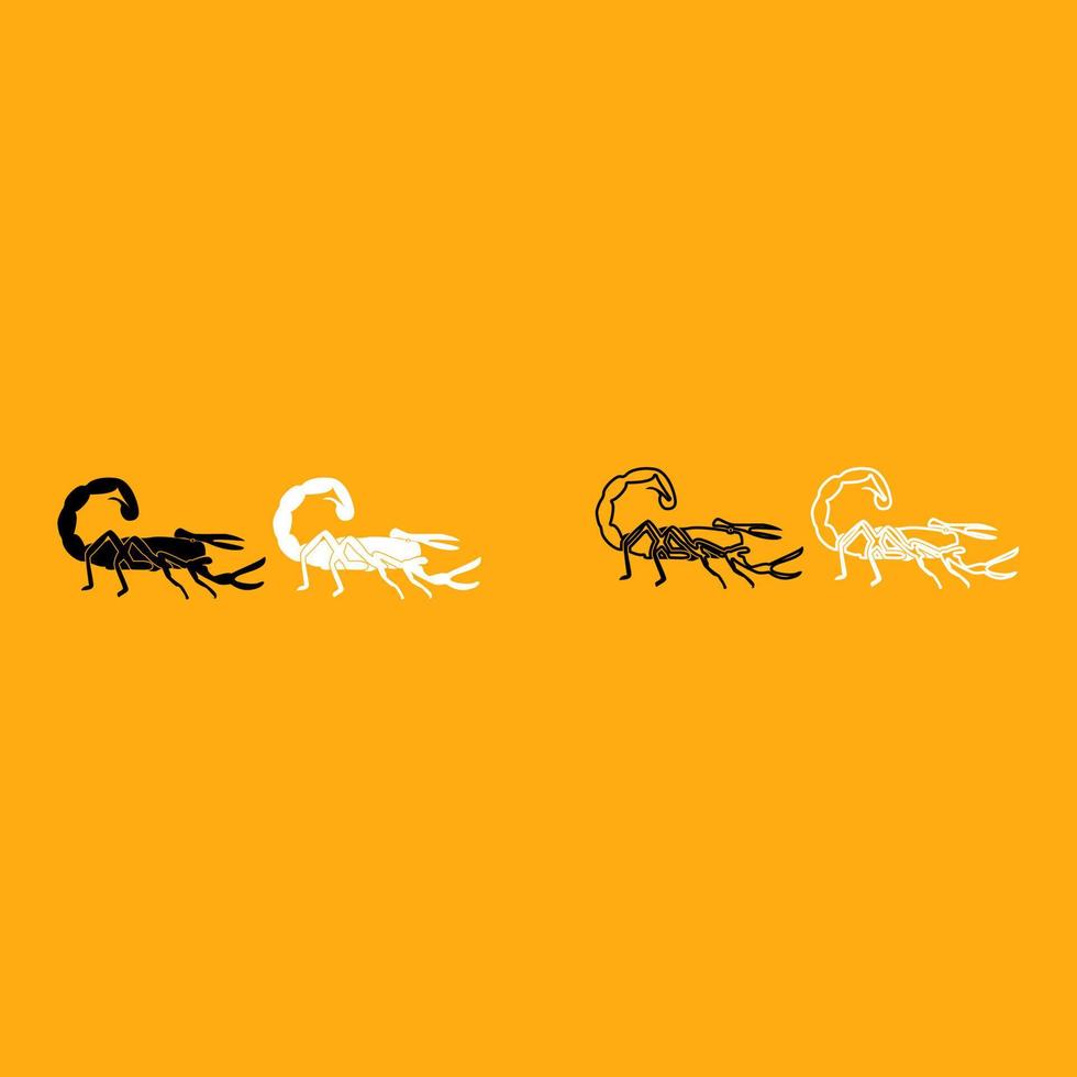 Scorpion it is white icon . vector