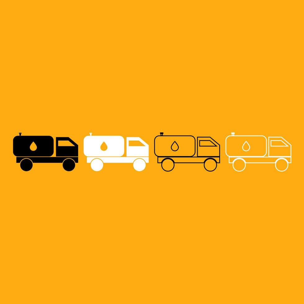 Cistern truck it is white icon . vector
