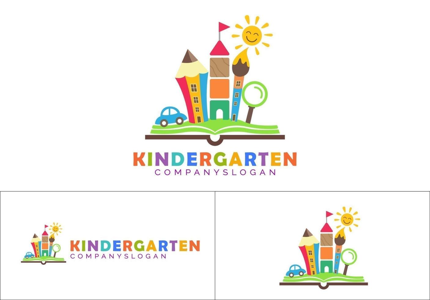 kindergarten logo concept vector