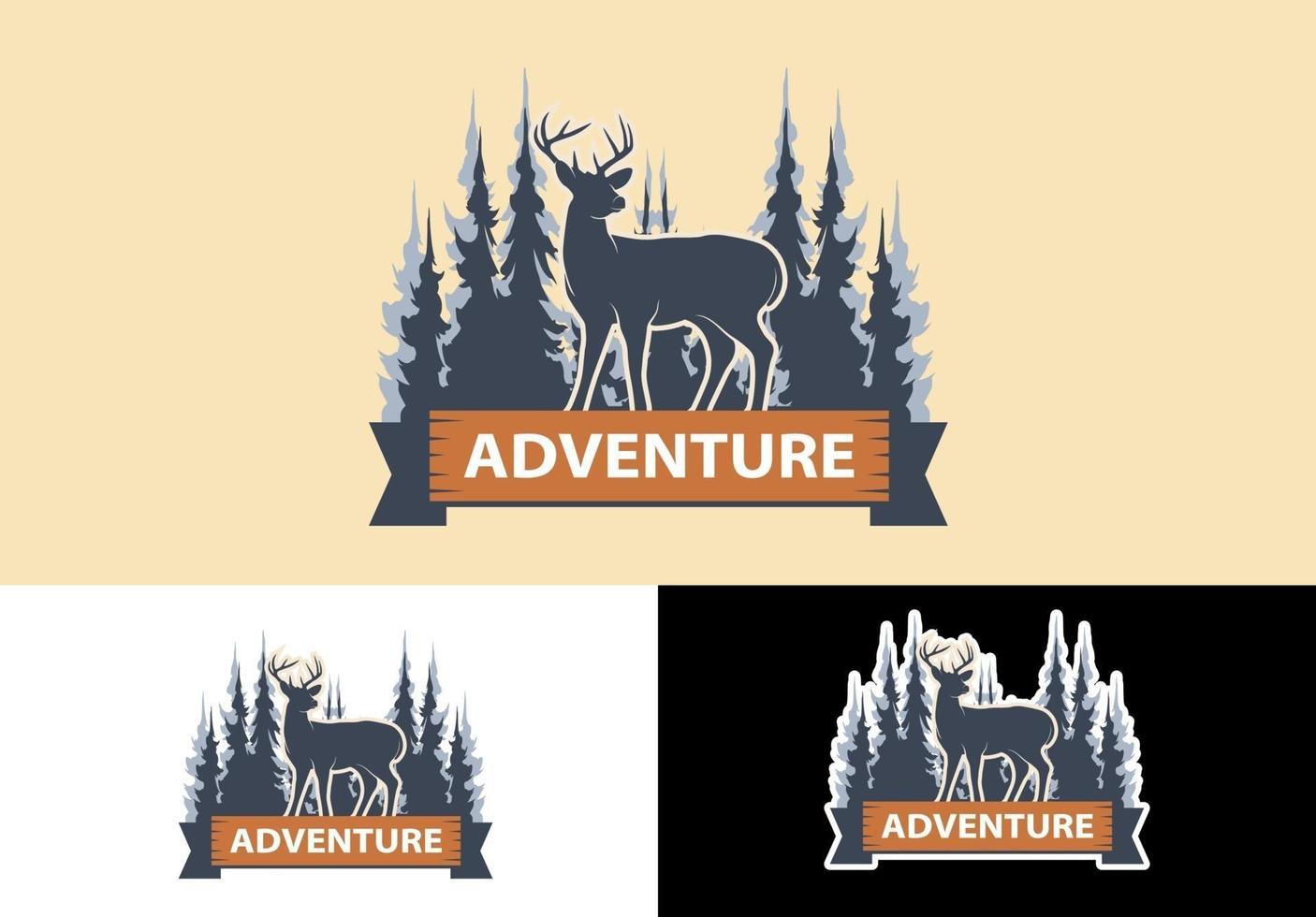 vintage adventure logo concept vector