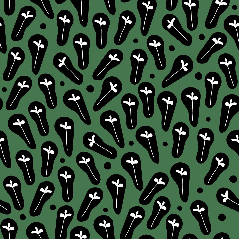 SEAMLESS PATTERN BACKGROUND WITH SIMPLE HAND DRAW TINY TREE vector