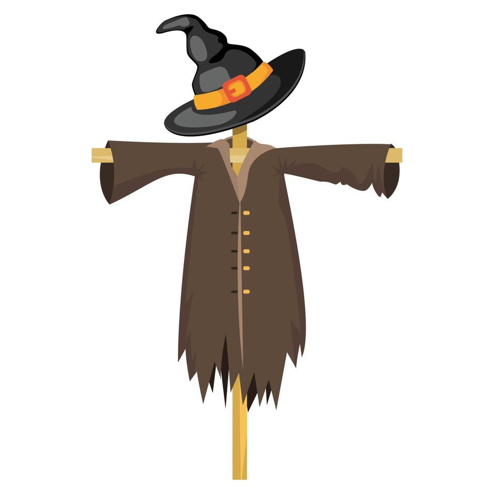 ilustración de espantapájaros de halloween vector