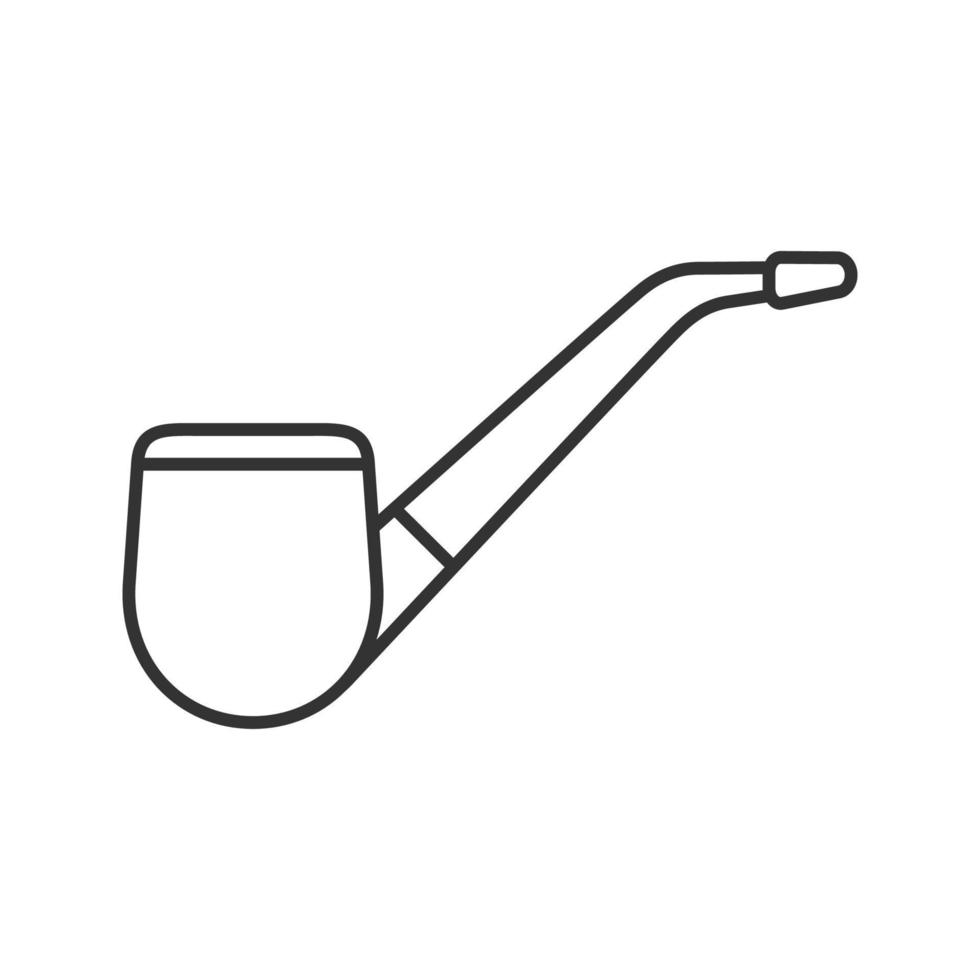 Tobacco pipe linear icon vector