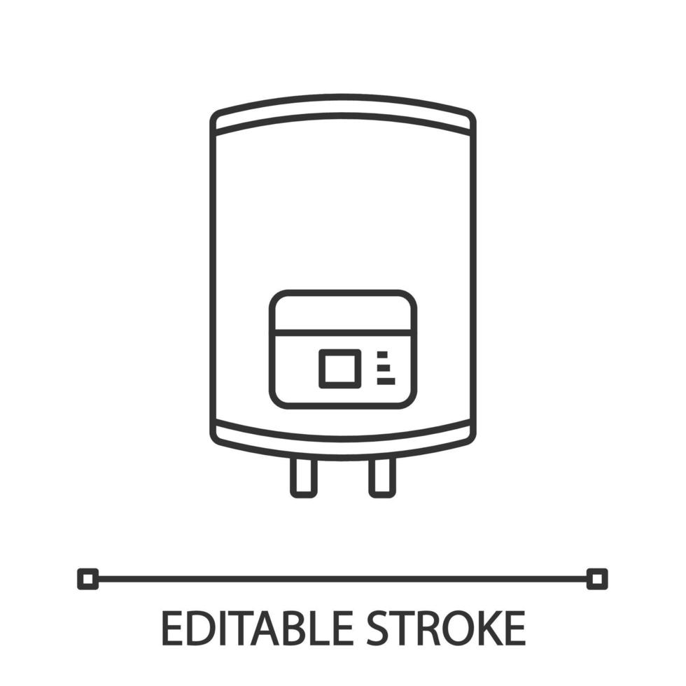 Electric water heater linear icon vector