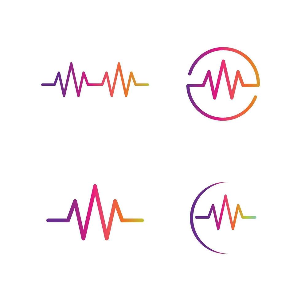 pulso, ecualizador y efecto de sonido ilustración logo vector icono