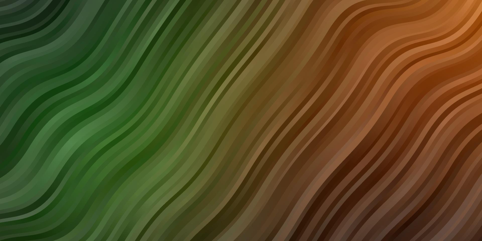 Dark Green, Yellow vector background with wry lines.