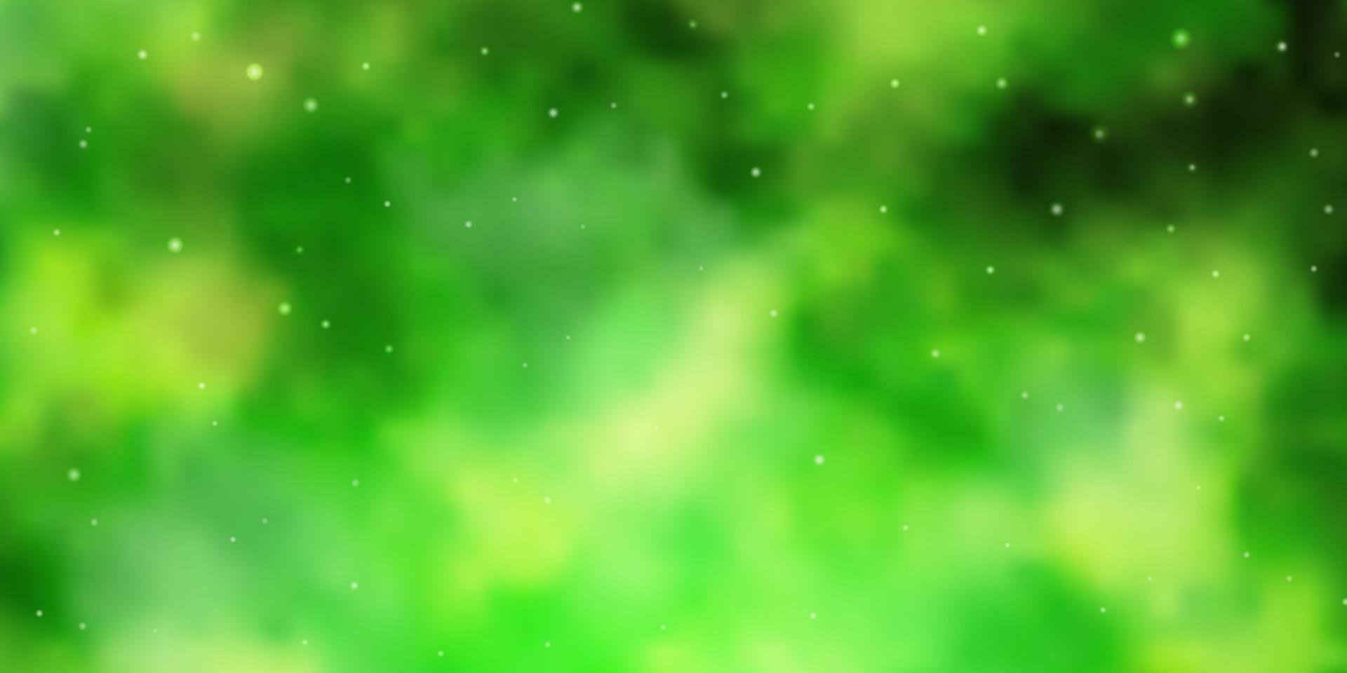 Light Green, Yellow vector background with colorful stars.