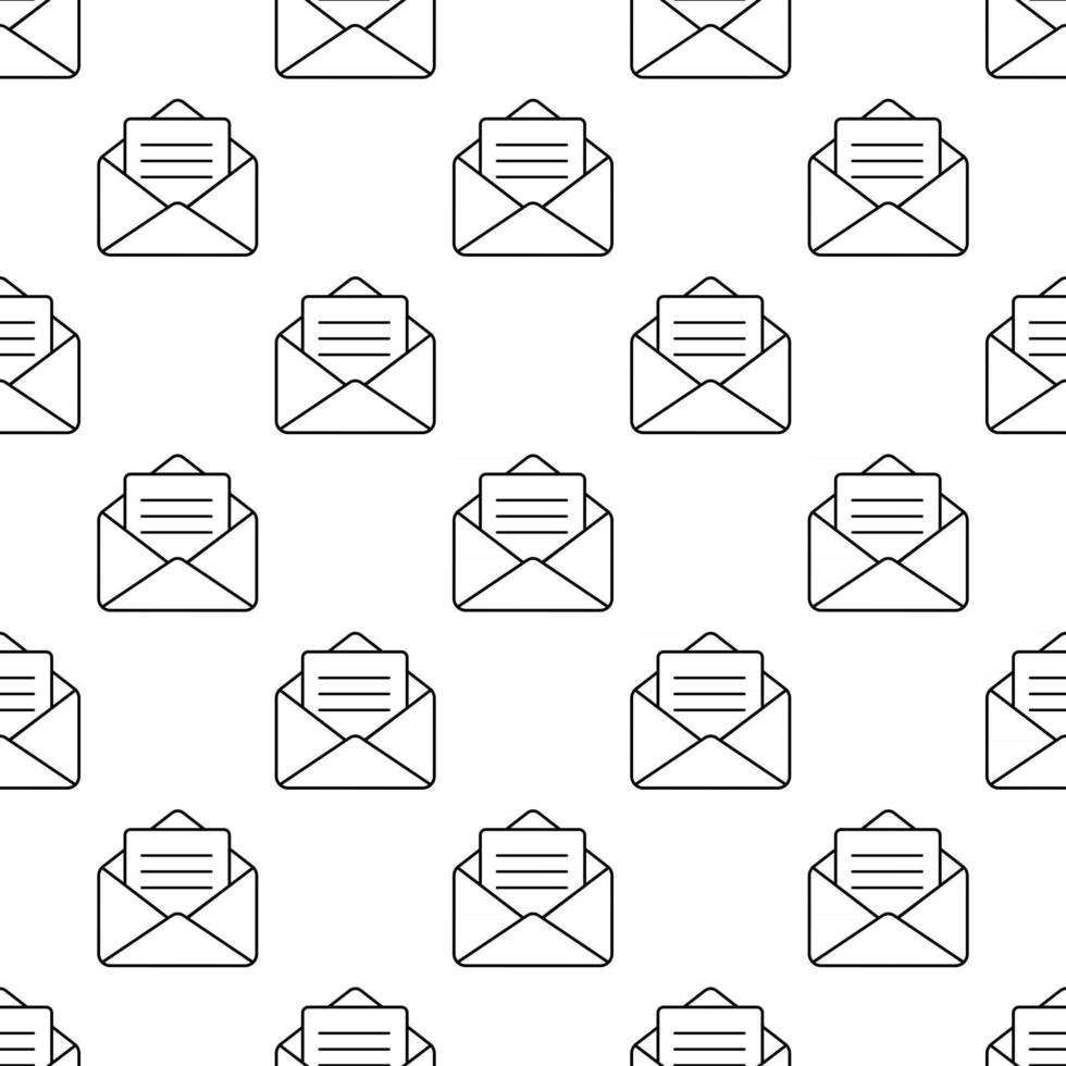 An envelope with a message seamless pattern vector