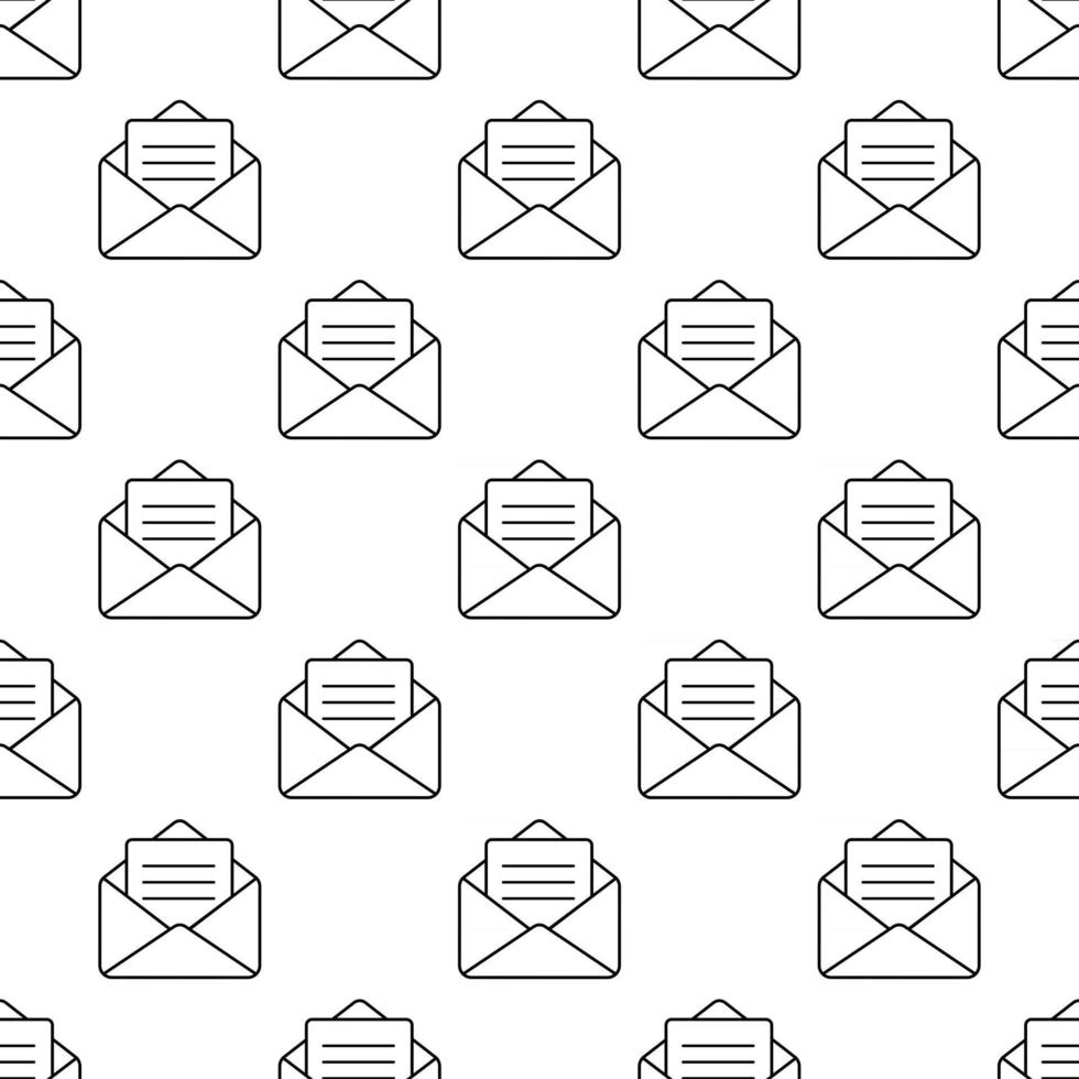 An envelope with a message seamless pattern vector