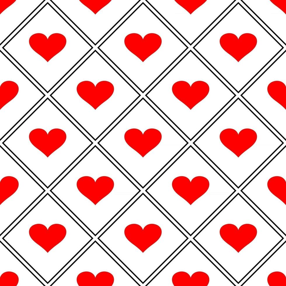 Modern banner with colorful seamless pattern of hearts Abstract love symbol vector