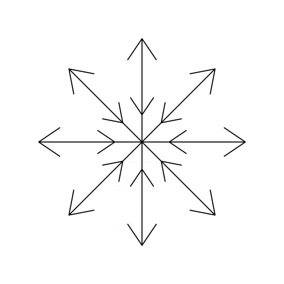 snowflake Merry Christmas Happy New Year Winter vector