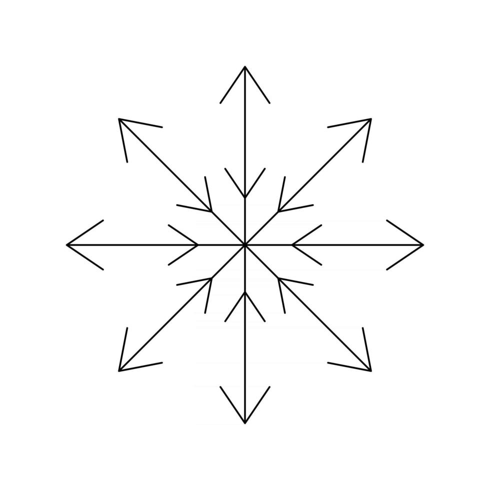 snowflake Merry Christmas Happy New Year Winter vector