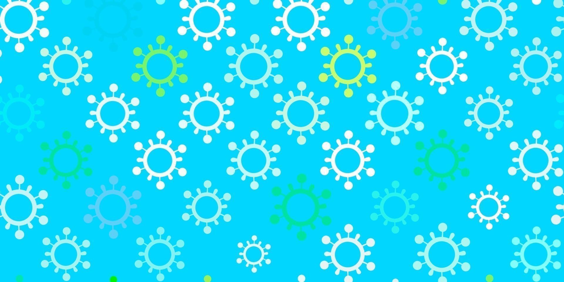 Light Blue, Green vector texture with disease symbols.