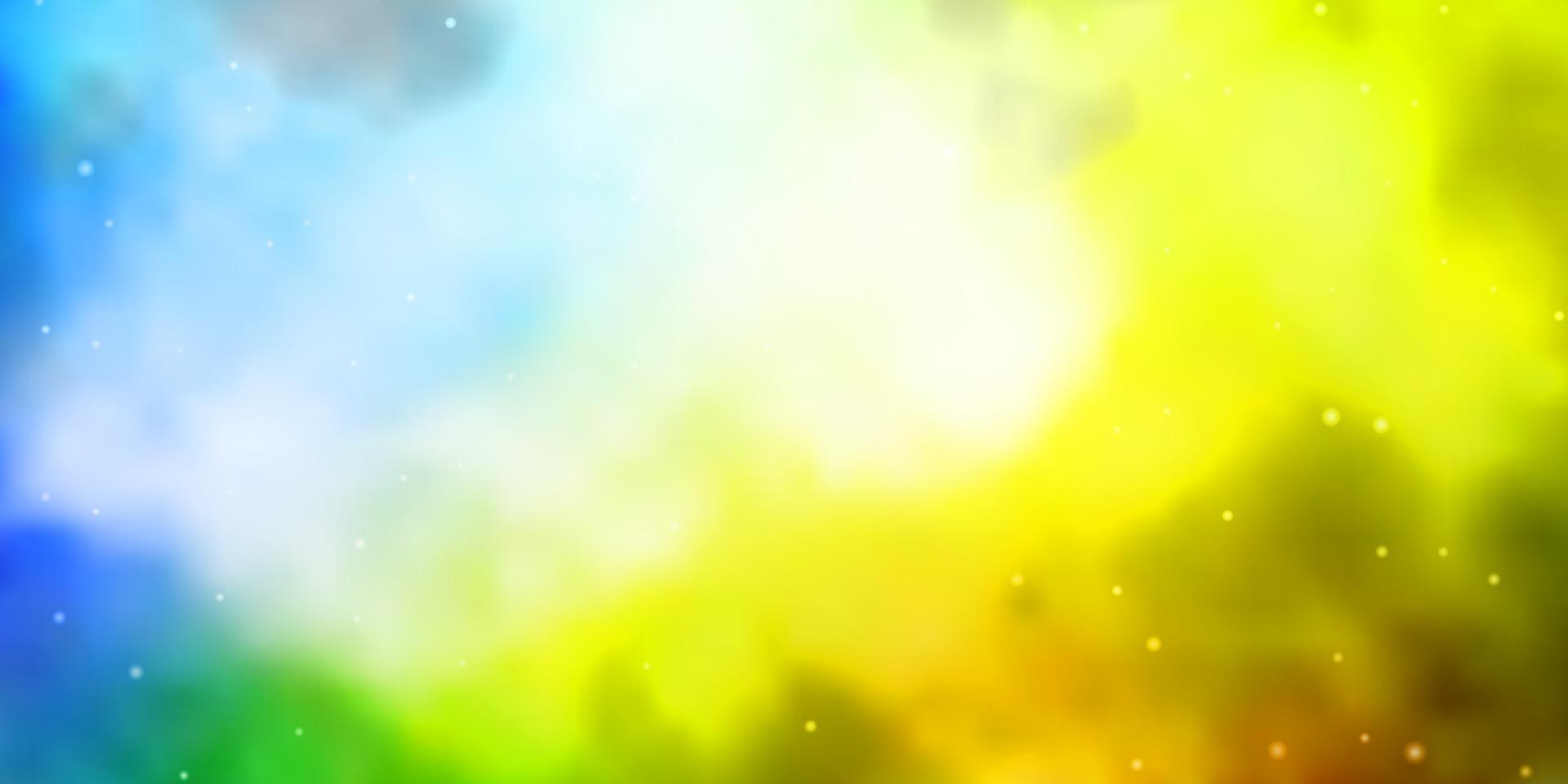 plantilla de vector multicolor claro con estrellas de neón.