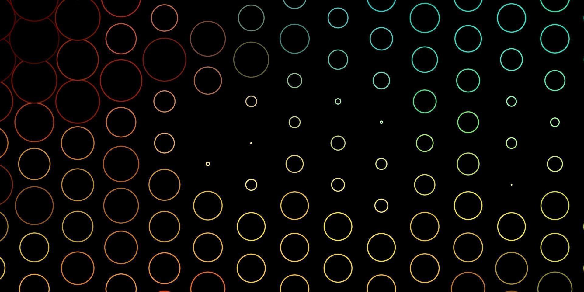 patrón de vector multicolor oscuro con esferas.