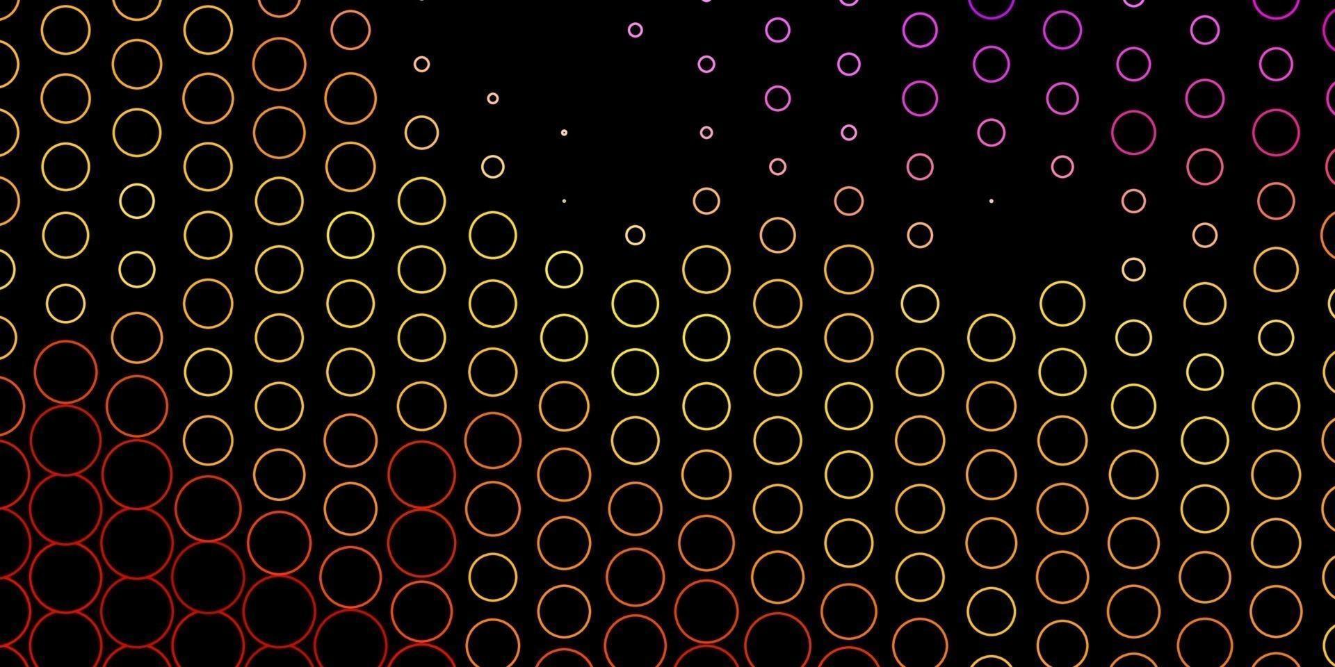 Telón de fondo de vector multicolor oscuro con puntos.
